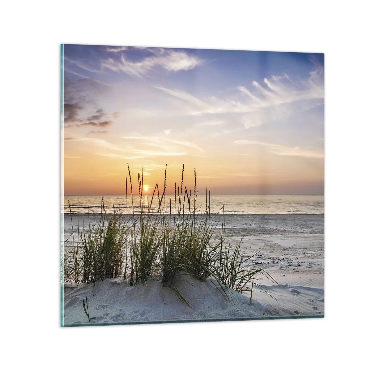 Tablou pe sticlă - Privește, gândește, simte - 60x60 cm