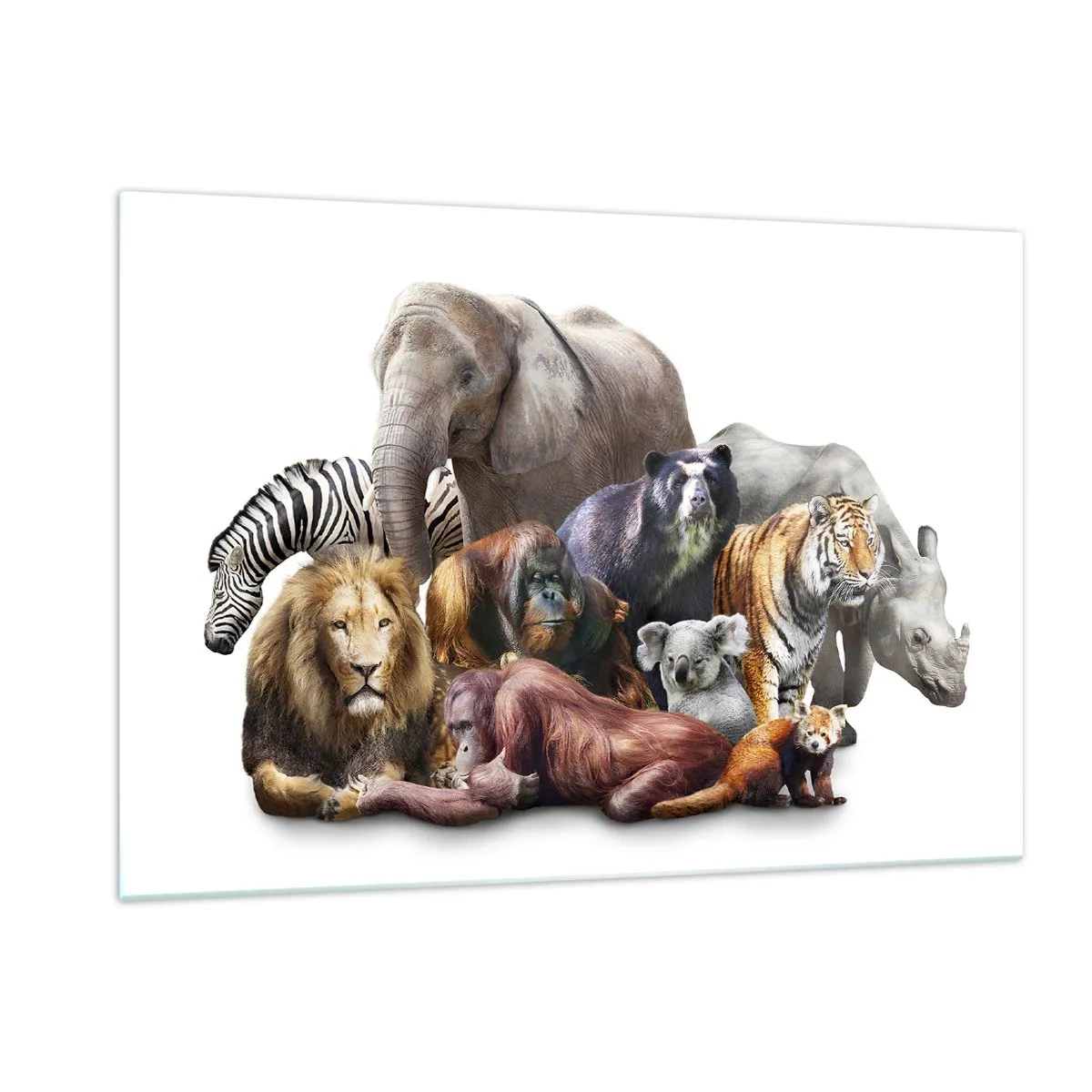 Tablou pe sticlă - Fotografia africană de familie - 120x80 cm