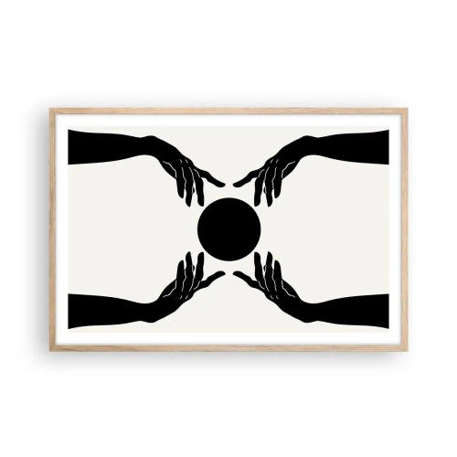Poster în ramă de stejar deschis - Semnul secret - 91x61 cm