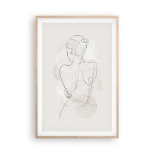 Poster în ramă de stejar deschis - Ca un instrument sensibil - 61x91 cm