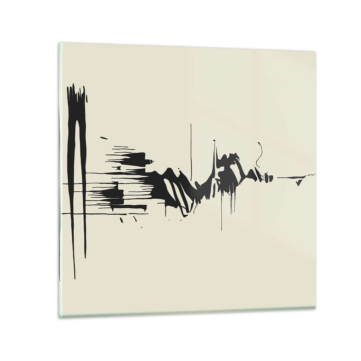 Tablou pe sticlă - Abstracție pripită - 30x30 cm