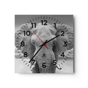 Ceas de perete - Ceas pe sticlă - Bun venit în lumea mea - 30x30 cm