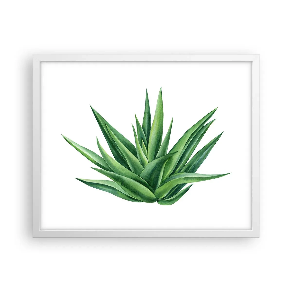 Poster în ramă albă - Verde - putere - viață - 50x40 cm