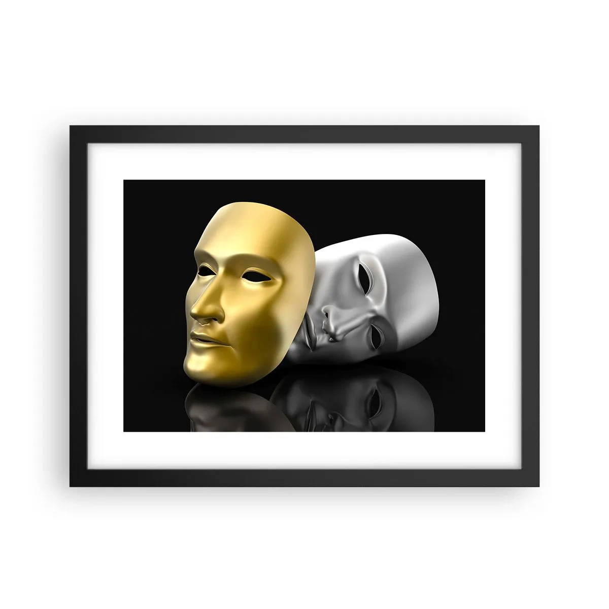 Poster în ramă neagră - Viața este teatru - 40x30 cm