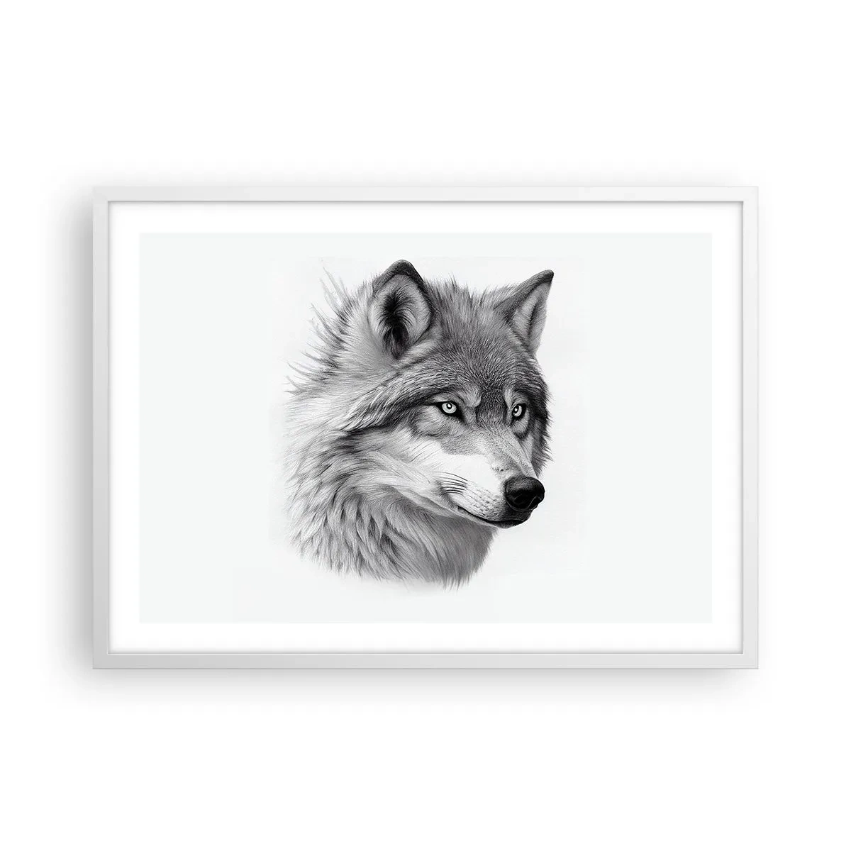 Poster în ramă albă - Alfa - fără îndoială - 70x50 cm