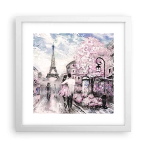 Poster în ramă albă - Dacă ar fi să te îndrăgostești, atunci doar de... - 30x30 cm