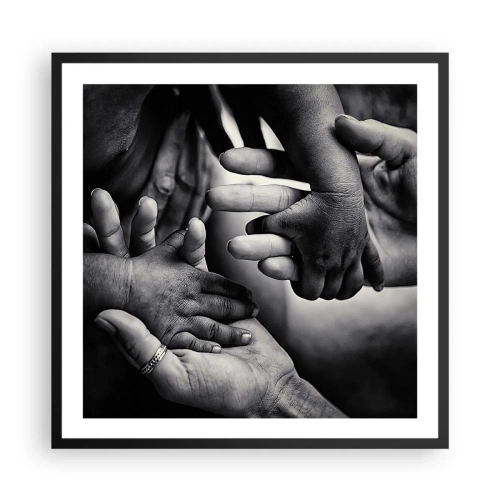 Poster în ramă neagră - A fi om - 60x60 cm
