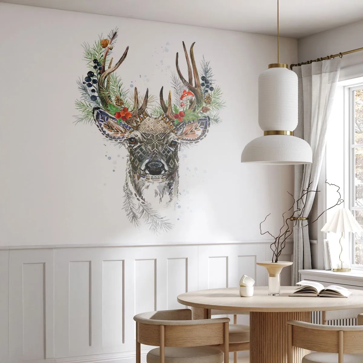 Tapet Standard Eco - În ținută festivă - Abstracția, Cerb, Ren - 300x210 cm