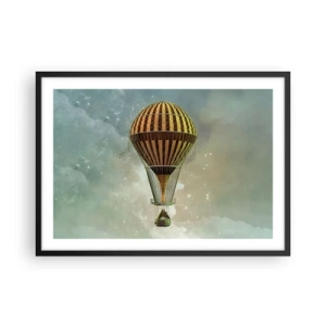 Poster în ramă neagră - Zboruri de pionierat - 70x50 cm