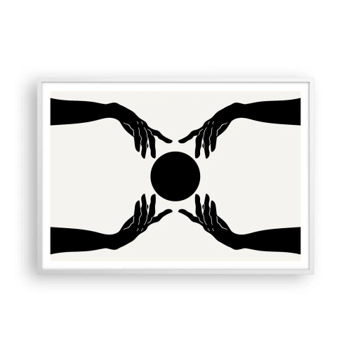 Poster în ramă albă - Semnul secret - 100x70 cm