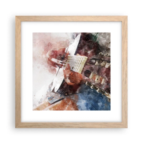 Poster în ramă de stejar deschis - Și ce părere ai? - 30x30 cm