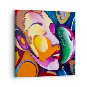 Tablou pe pânză - Atingere de culoare - 30x30 cm