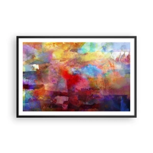 Poster în ramă neagră - O privire în interiorul curcubeului - 91x61 cm