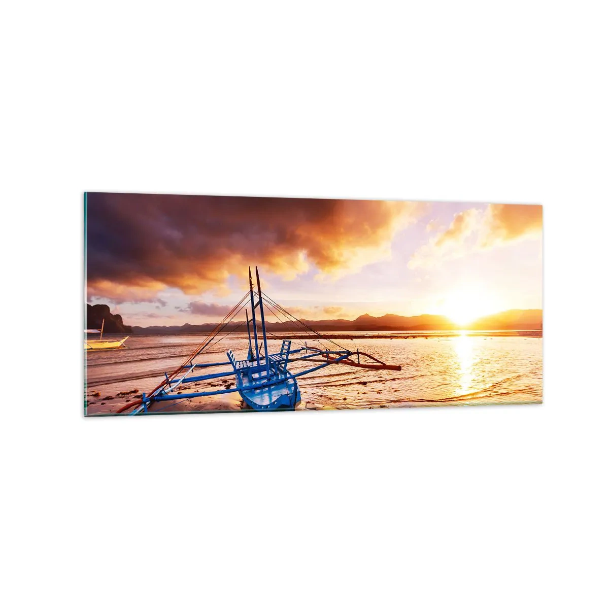 Tablou pe sticlă - După o zi lungă, întindeți-vă pe nisip - 120x50 cm
