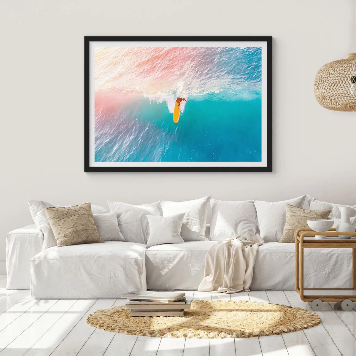 Poster în ramă neagră - Călărețul oceanului - 40x30 cm