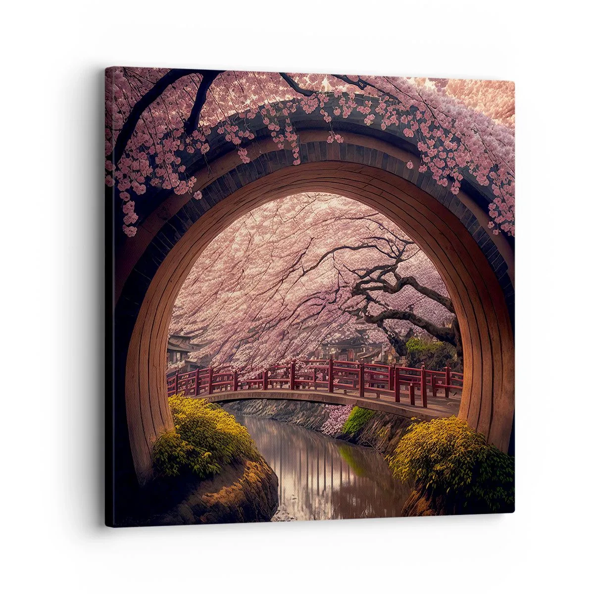 Tablou pe pânză - Primăvara japoneză - 30x30 cm