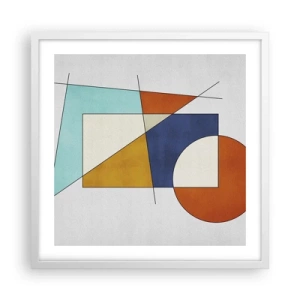 Poster în ramă albă - Abstracție: distracție modernistă - 50x50 cm
