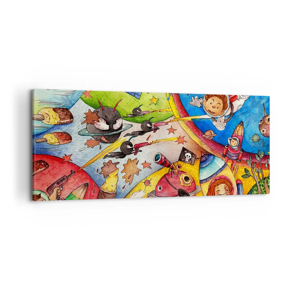 Tablou pe pânză - O mare aventură spațială - 100x40 cm