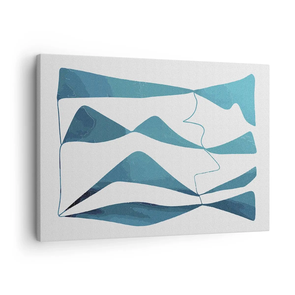 Tablou pe pânză - Abstracție: relație turcoaz - 70x50 cm