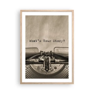 Poster în ramă de stejar deschis - Spune-mi - 50x70 cm