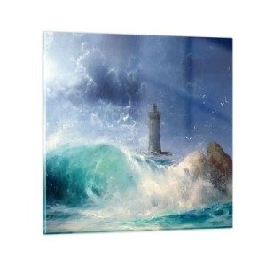 Tablou pe sticlă - La veghe împotriva elementelor - 50x50 cm