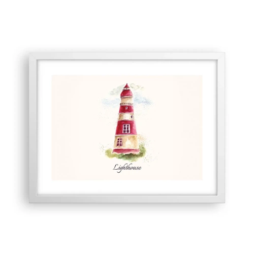 Poster în ramă albă - Întotdeauna vreme bună - 40x30 cm