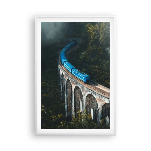 Poster în ramă albă - Cu trenul spre natură - 61x91 cm