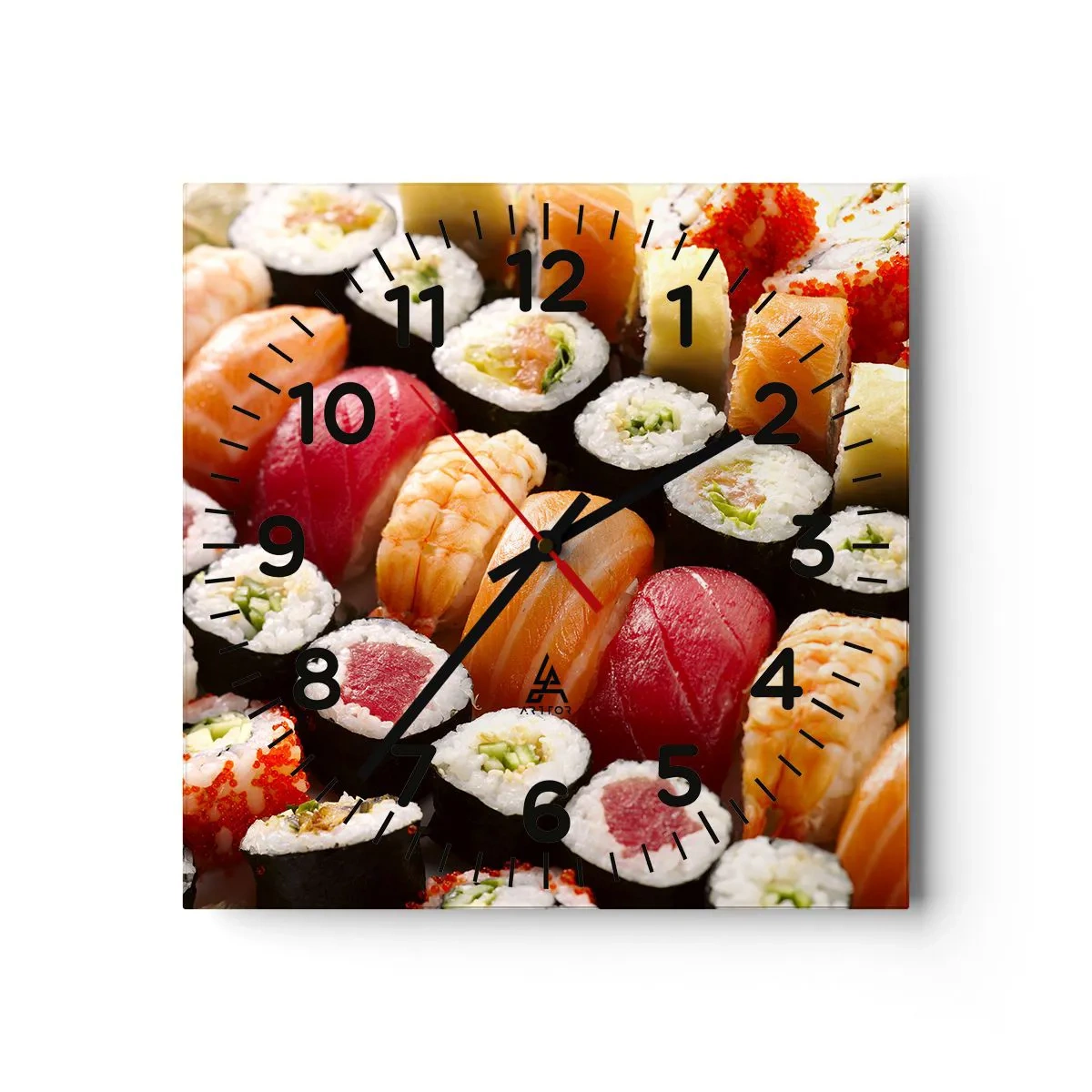 Ceas de perete - Ceas pe sticlă - Culorile și aromele Asiei - 30x30 cm