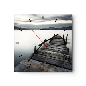 Ceas de perete - Ceas pe sticlă - Scufundă-te în pace - 30x30 cm