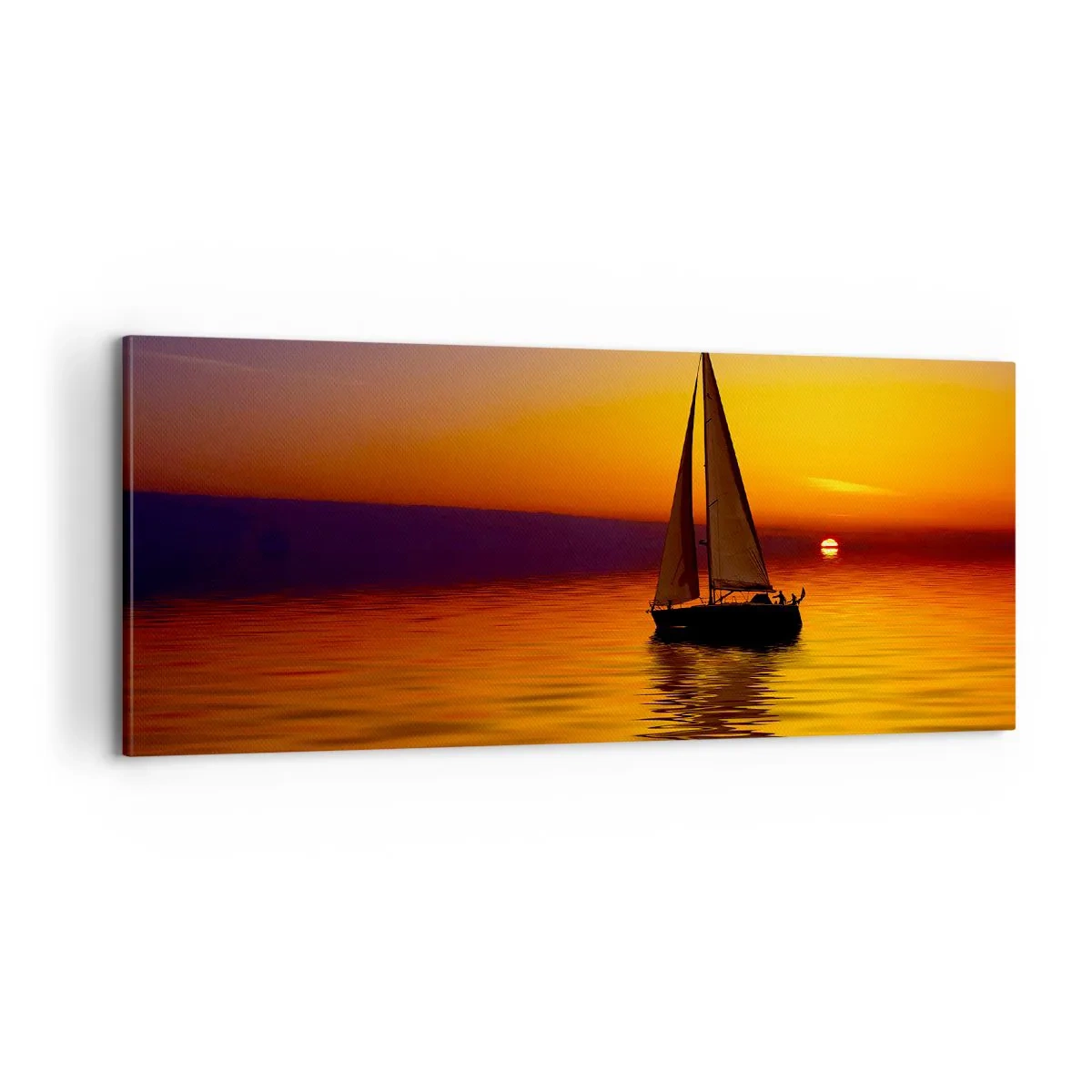 Tablou pe pânză - Ce liniște e aici la amurg... - 100x40 cm