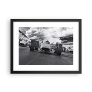 Poster în ramă neagră - Cai putere! - 40x30 cm