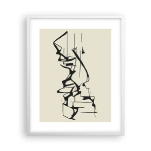 Poster în ramă albă - Poate că peisajul - 40x50 cm