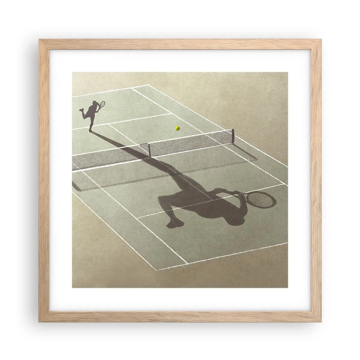 Poster în ramă de stejar deschis - Învinge-te pe tine însuți - 40x40 cm