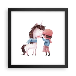 Poster în ramă neagră - O poveste de iarnă - 30x30 cm