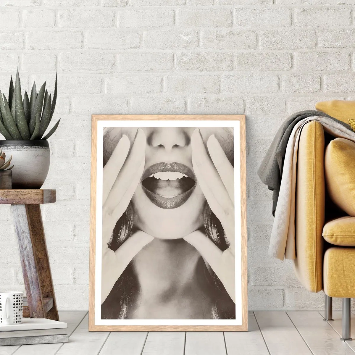 Poster în ramă de stejar deschis - Vin imediat! - 70x100 cm