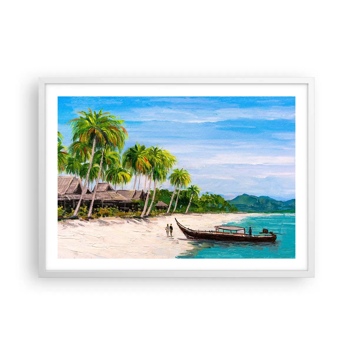 Poster în ramă albă - Un vis exotic - 70x50 cm