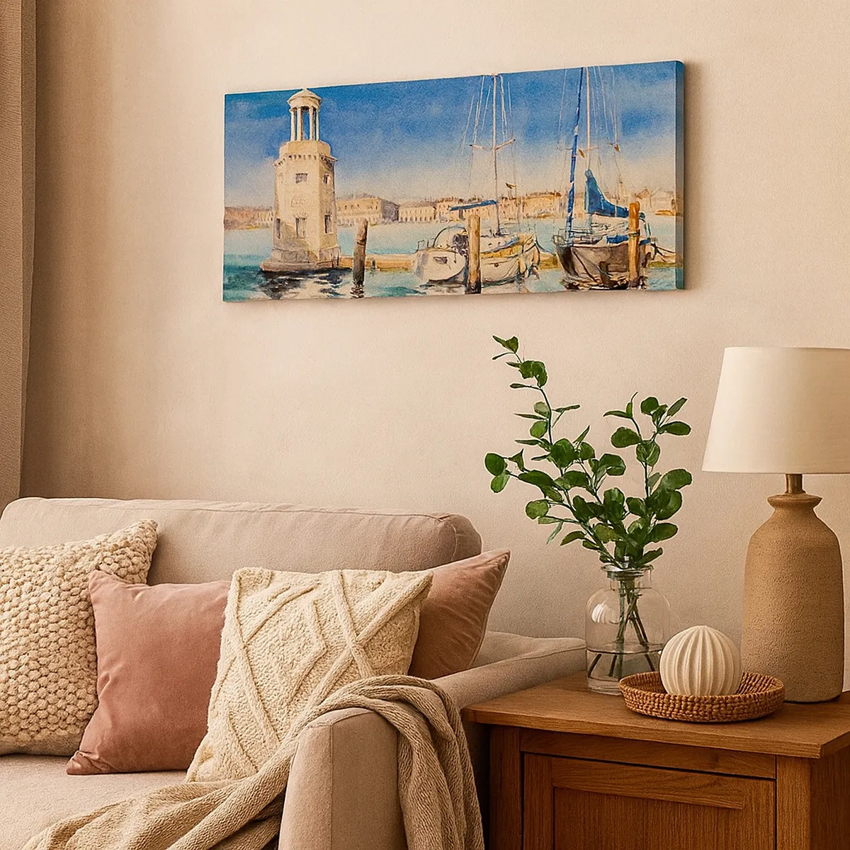 Tablou pe pânză - Laguna însorită - 30x30 cm