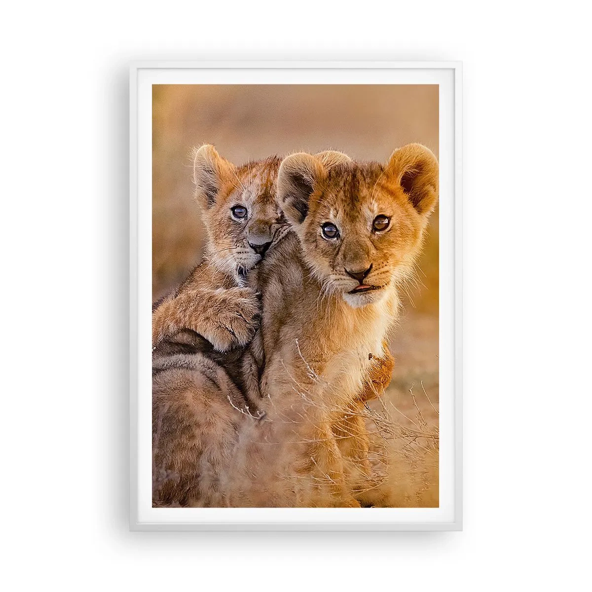 Poster în ramă albă - Nu deranjați! Ne distrăm - 70x100 cm