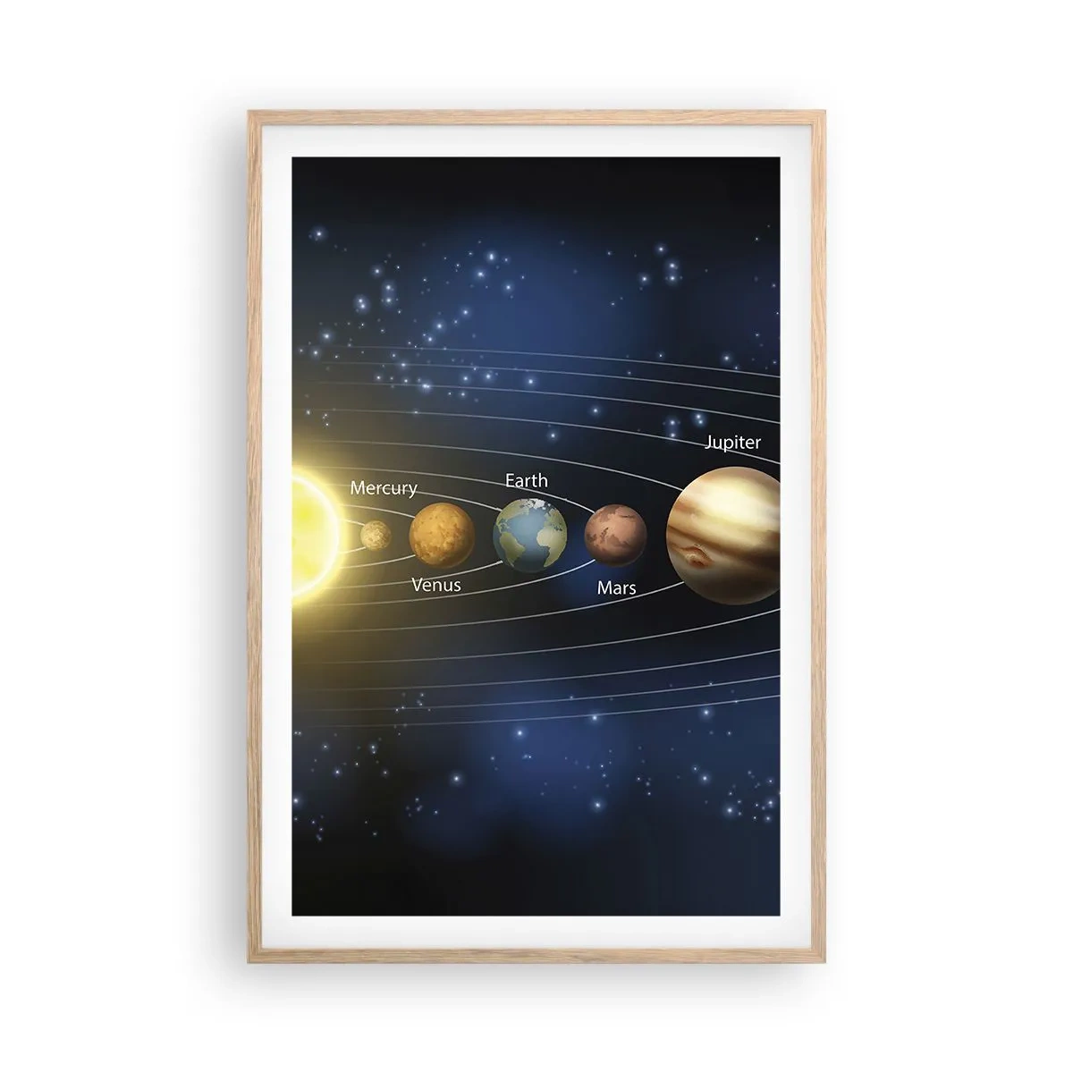 Poster în ramă de stejar deschis - Una din zece - 61x91 cm