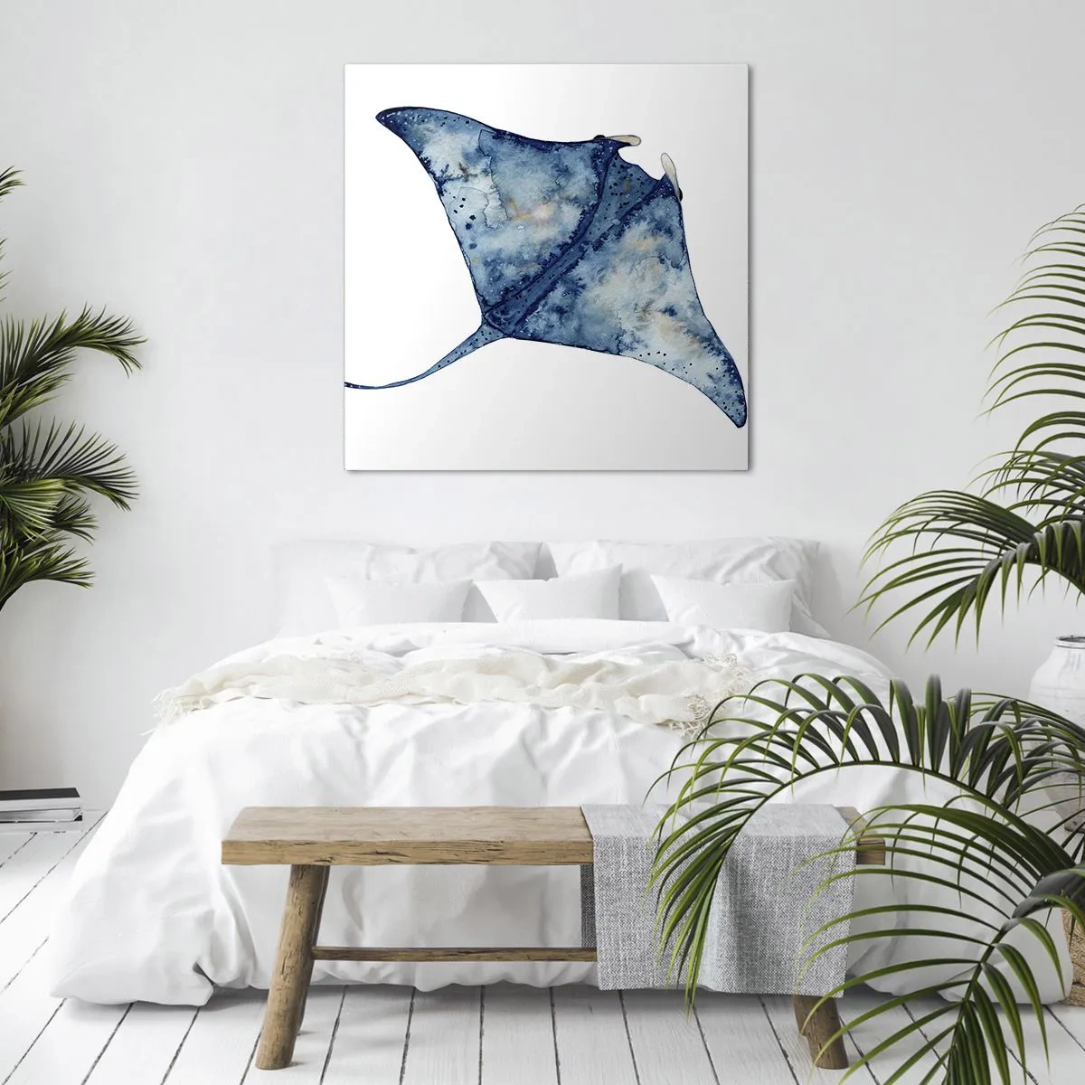 Tablou pe pânză - Viața în albastru - 70x70 cm