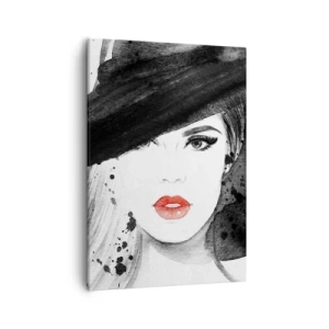 Tablou pe pânză - Doamna în negru - 50x70 cm