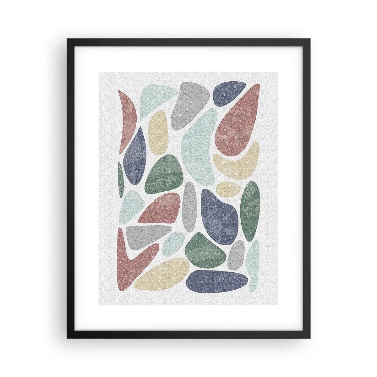 Poster în ramă neagră - Un mozaic de culori pudrate - 40x50 cm