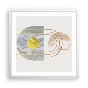 Poster în ramă albă - Lumină și strălucire - 50x50 cm
