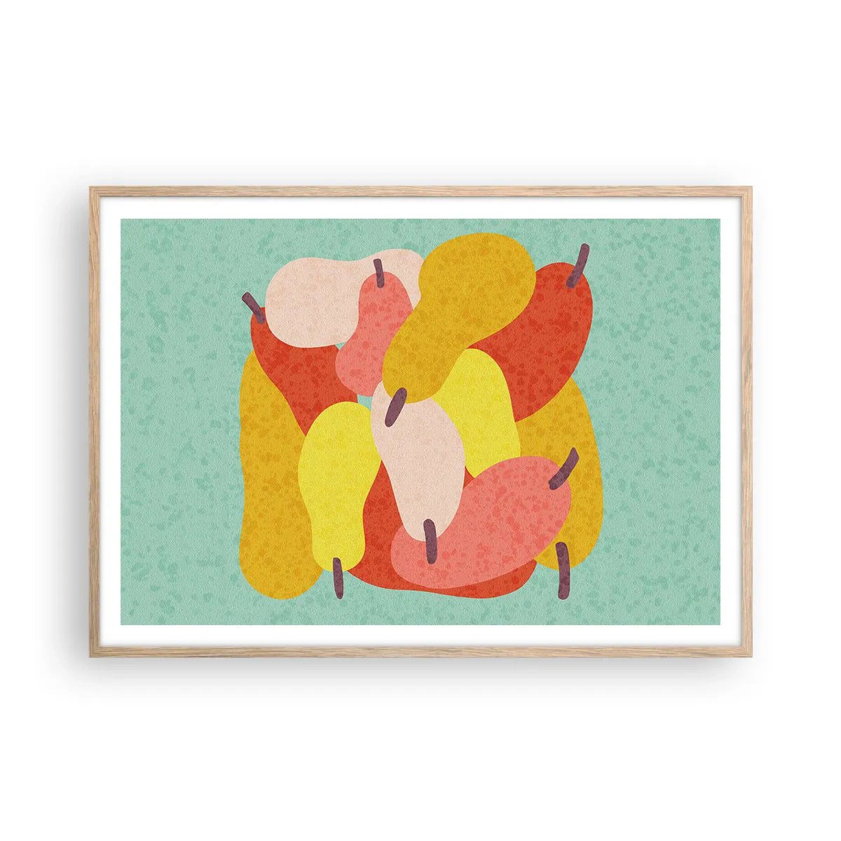 Poster în ramă de stejar deschis - Gustă soarele de vară - 100x70 cm