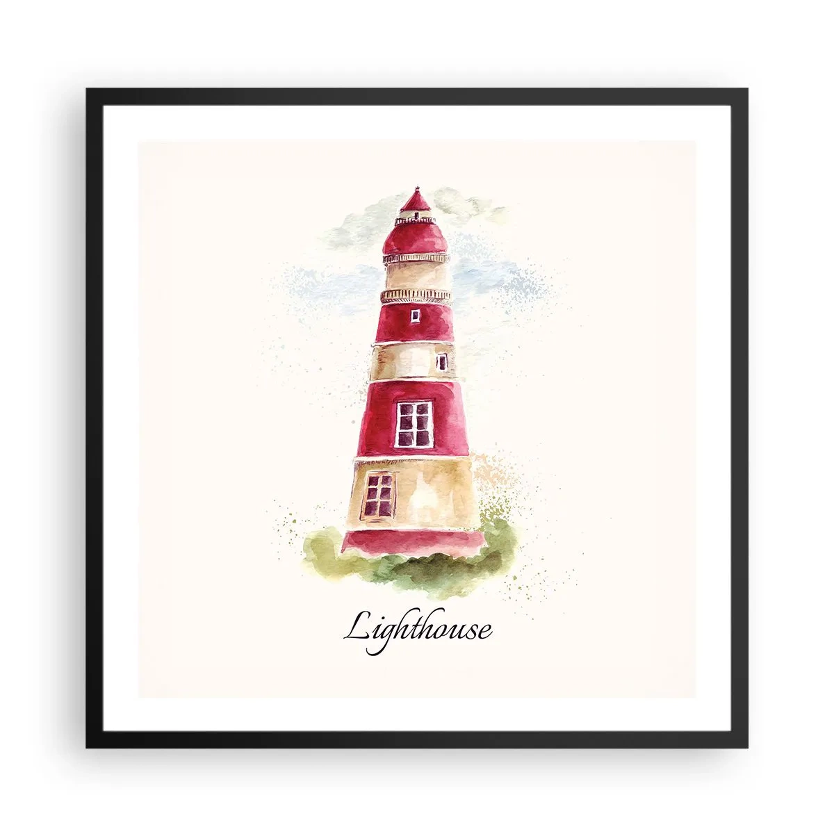 Poster în ramă neagră - Întotdeauna vreme bună - 60x60 cm