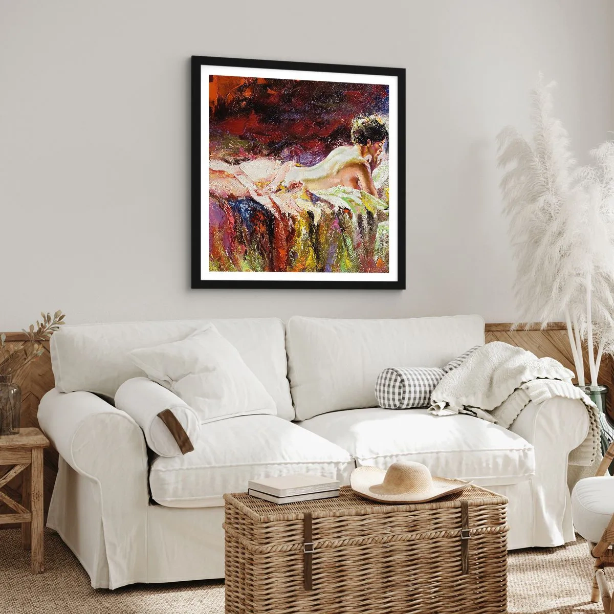 Poster în ramă neagră - Venus în gând - 60x60 cm