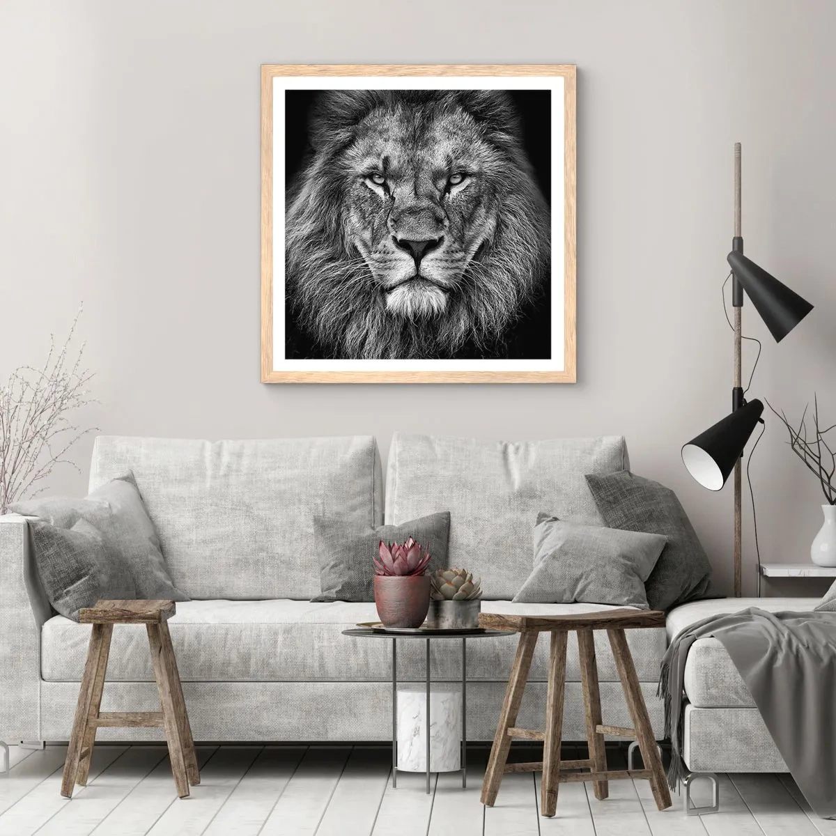 Poster în ramă de stejar deschis - În ținuta de încoronare - 50x50 cm