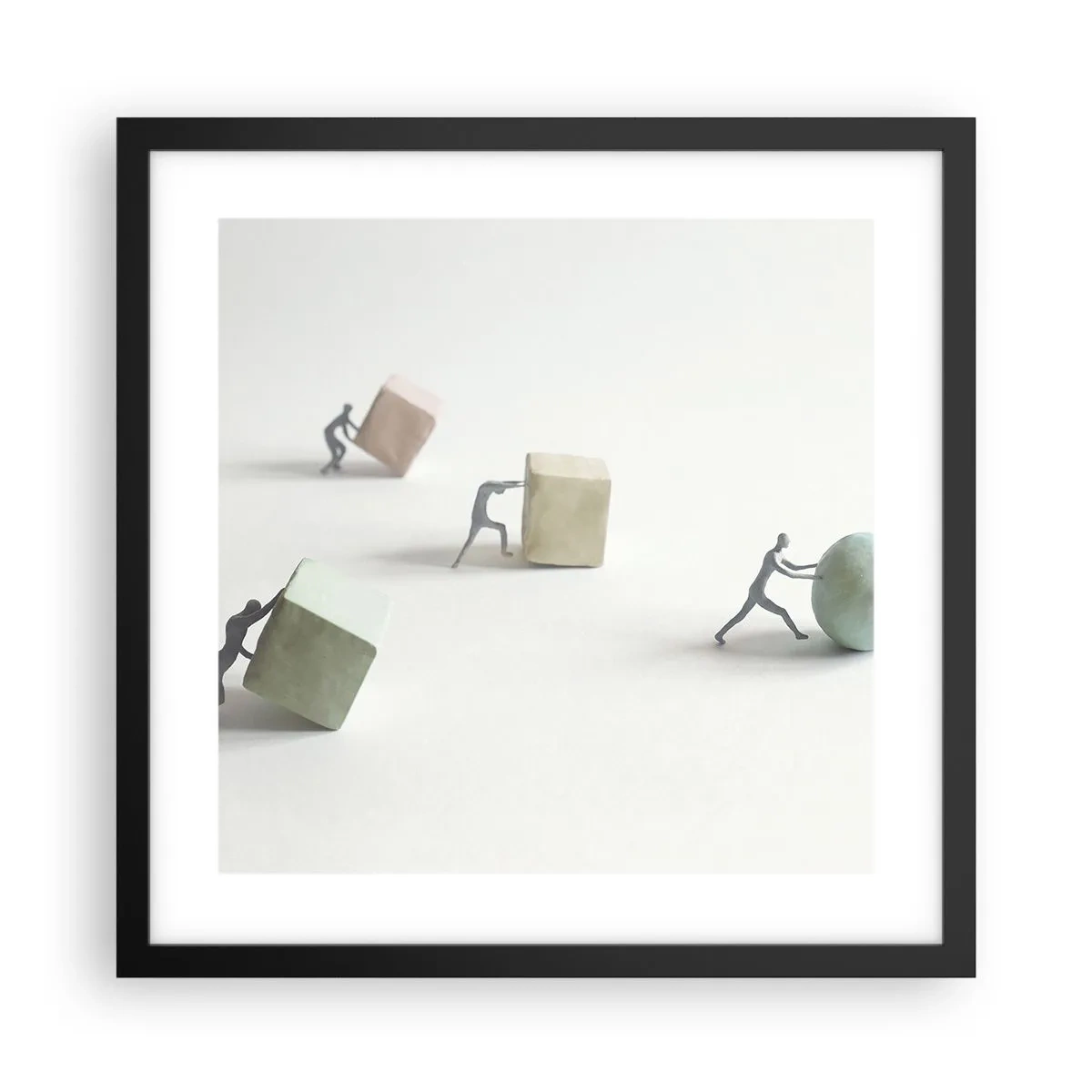 Poster în ramă neagră - Viața însăși - 40x40 cm