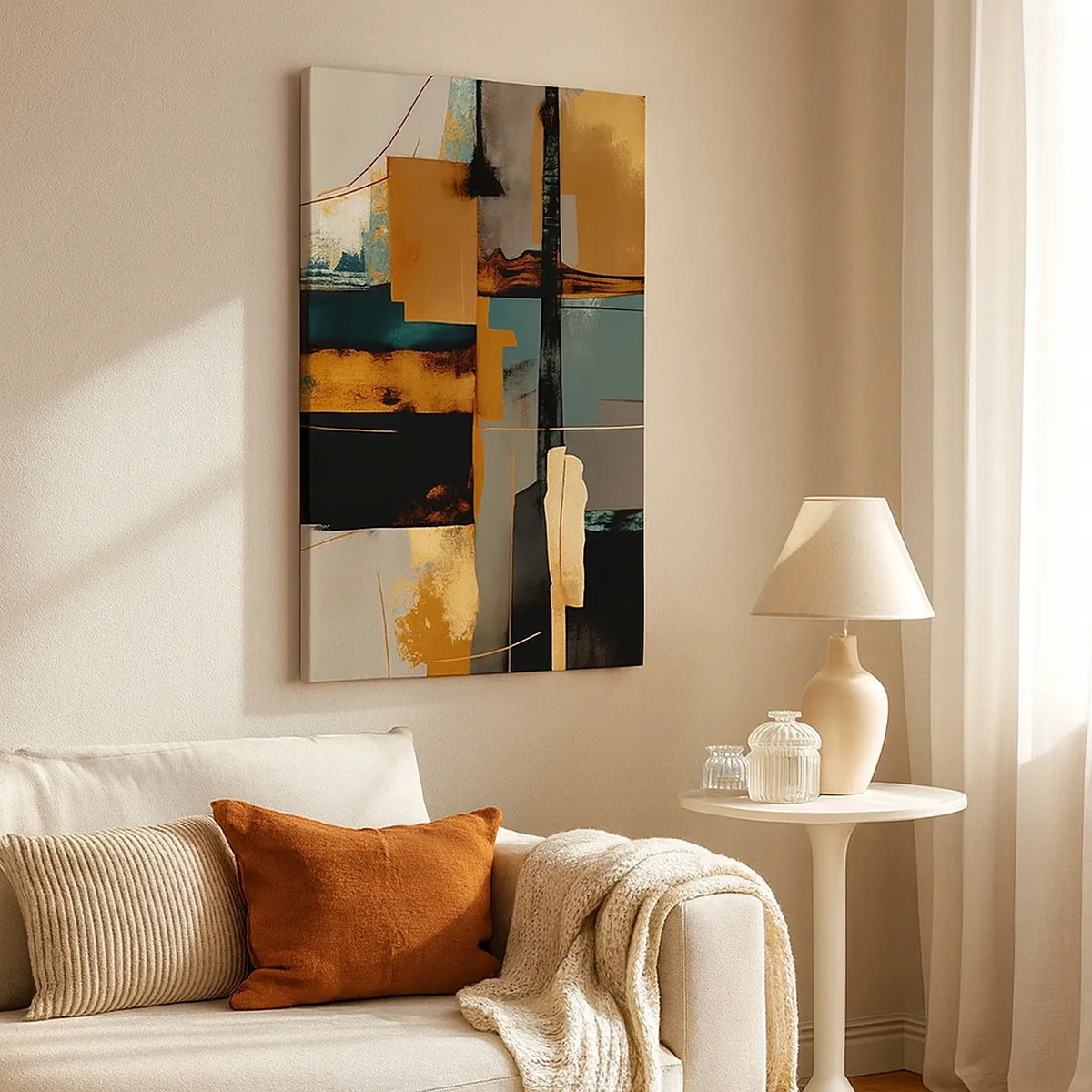 Tablou pe pânză - Abstracția - lumină și umbră - 50x70 cm