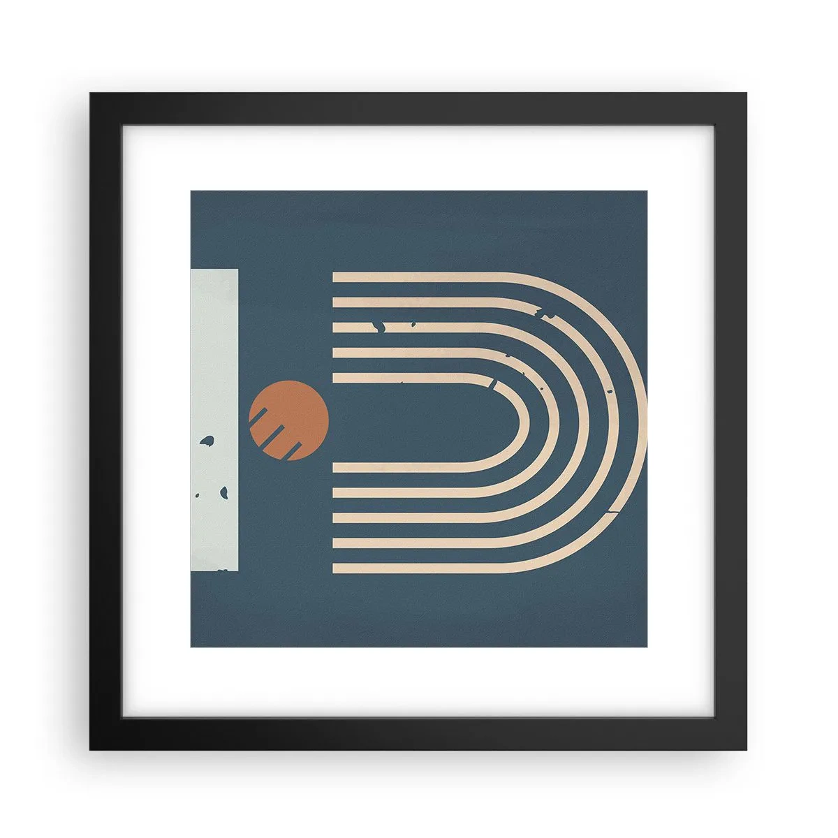 Poster în ramă neagră - Geometrie în funcție de rodie - 30x30 cm
